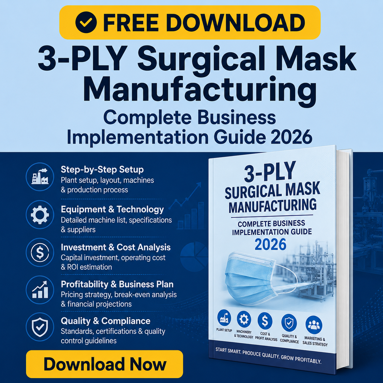 3-PLY Surgical Mask Manufacturing Complete Business Implementation Guide 2026 Tomaque