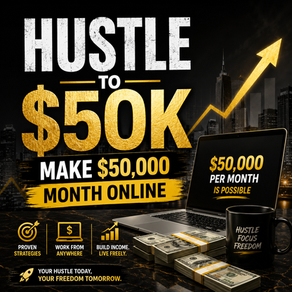 Hustle to $50K Make $50,000 Month Online Tomaque