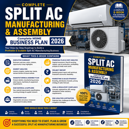 SPLIT AC MANUFACTURING & ASSEMBLY Complete MSME Business Plan 2026 Tomaque