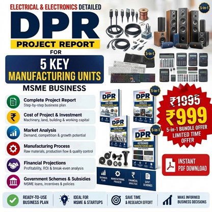 Electrical & Electronics Detailed Project Report(DPR) 5-in-1 Bundle