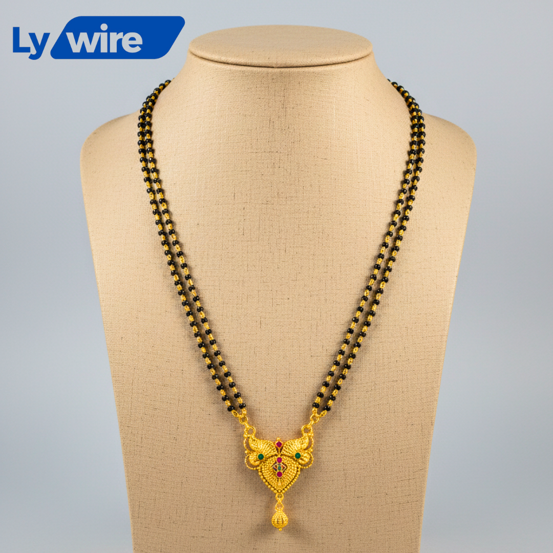 Everlasting Love Dual Tone Pendant Gold Plated Mangalsutra