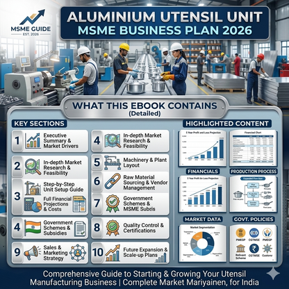 ALUMINIUM UTENSIL UNIT MSME BUSINESS PLAN 2026 Tomaque