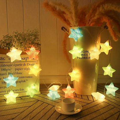 Lywire™ 🌟 Luxury Multicolor Crack Star String Lights – Shine Bright with High-Quality Illumination!