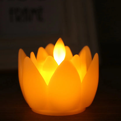 Lywire™ 🌸 Exclusive Lotus Flower LED Candle Diya – High-End Lighting with Sturdy Stand!