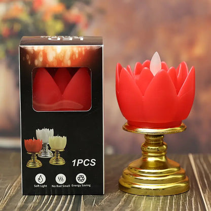 Lywire™ 🌸 Exclusive Lotus Flower LED Candle Diya – High-End Lighting with Sturdy Stand!