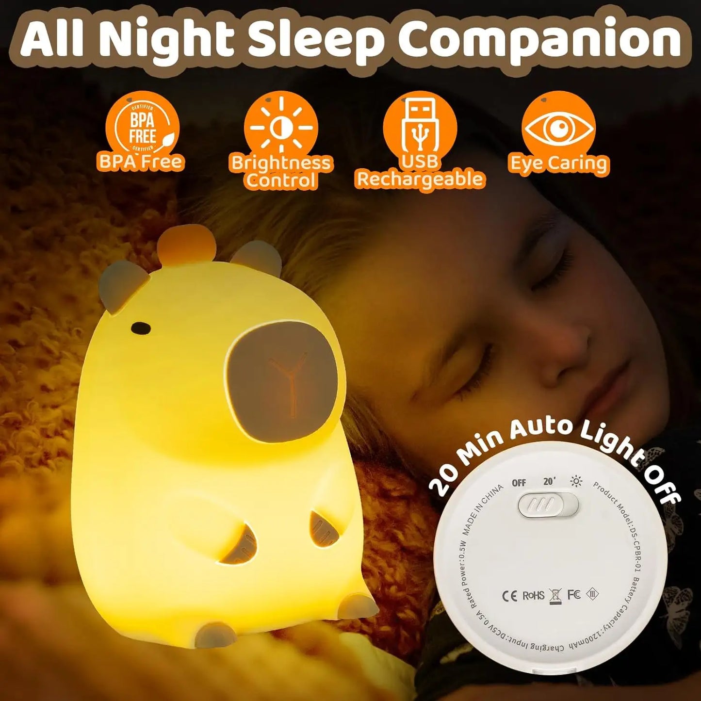 Lywire™ 🦫 Superior Capybara Night Lamp – High-Quality Ambiance for Every Room!