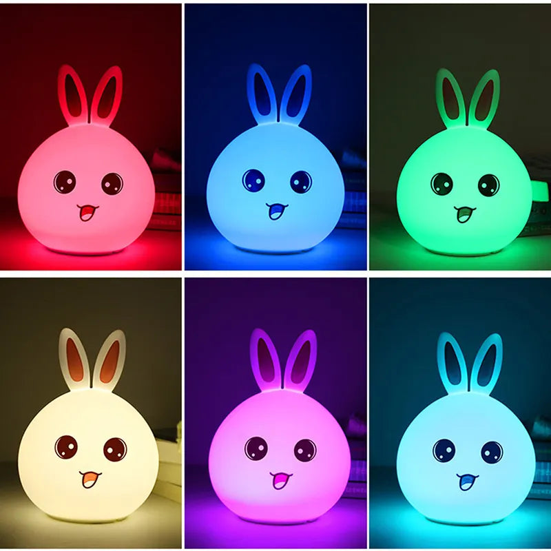 Lywire™ 🐇 High-End Rabbit Silicone Touch Night Light – Fun, Safe & Durable!