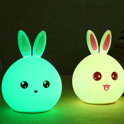 Lywire™ 🐇 High-End Rabbit Silicone Touch Night Light – Fun, Safe & Durable!