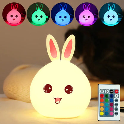 Lywire™ 🐇 High-End Rabbit Silicone Touch Night Light – Fun, Safe & Durable!