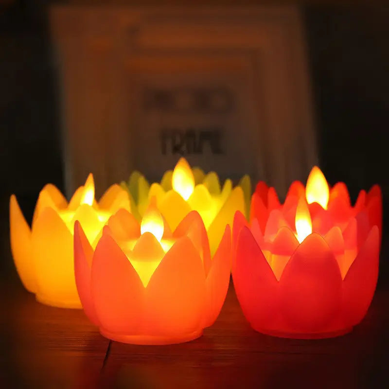 Lywire™ 🌸 Exclusive Lotus Flower LED Candle Diya – High-End Lighting with Sturdy Stand!