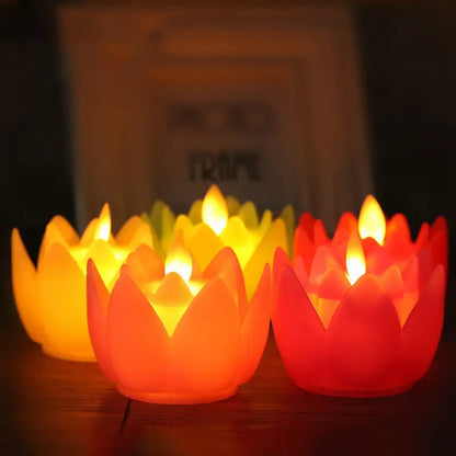 Lywire™ 🌸 Exclusive Lotus Flower LED Candle Diya – High-End Lighting with Sturdy Stand!