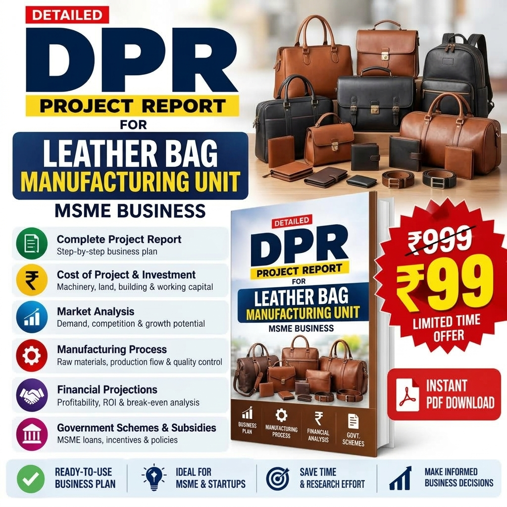 LEATHER BAG MANUFACTURING UNIT DETAILED PROJECT REPORT(DPR)