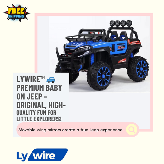 Lywire™ 🚙 Premium DLX 6188 Baby Ride-On Jeep – Original, High-Quality Fun for Little Explorers!