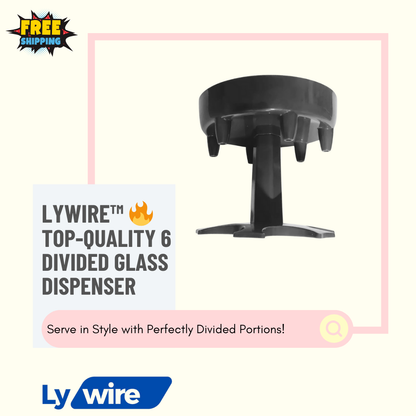 Lywire™ 🔥 Top-Quality 6 Divided Glass Dispenser – A Must-Have for Every Occasion!