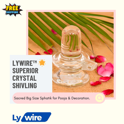 Lywire™ 🌟 Superior Crystal Shivling | Decoration for Divine Spaces