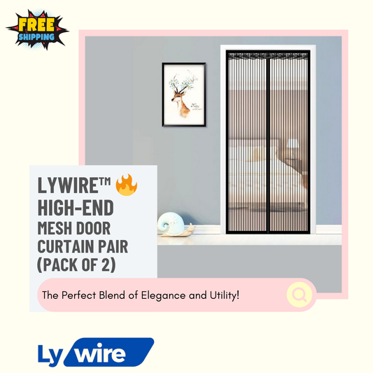 Lywire™ 🔥 High-End Mesh Door Curtain Pair (Pack of 2) – Transform Your Space with Class!