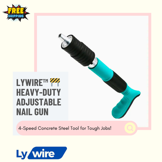 Lywire™ 🚧 Heavy-Duty Adjustable Nail Gun – Original 4-Speed Concrete Steel Tool for Tough Jobs!