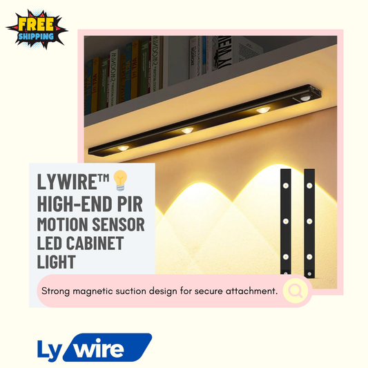 Lywire™💡High-End PIR Motion Sensor LED Cabinet Light - USB Rechargeable & Premium!