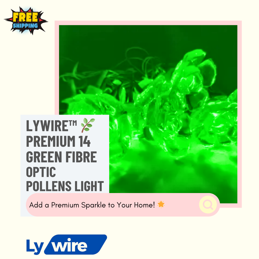 Lywire™ 🌿 Premium 14 Green Fibre Optic Pollens Light