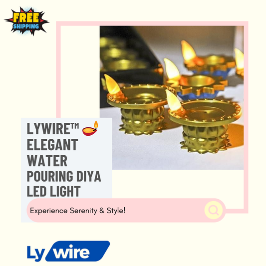 Lywire™ 🪔 Elegant Water Pouring Diya LED Light – High-End Décor for Spiritual Bliss!