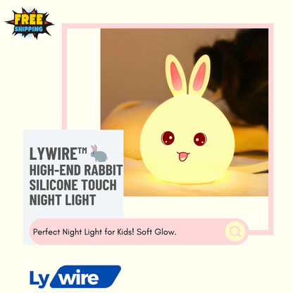 Lywire™ 🐇 High-End Rabbit Silicone Touch Night Light – Fun, Safe & Durable!