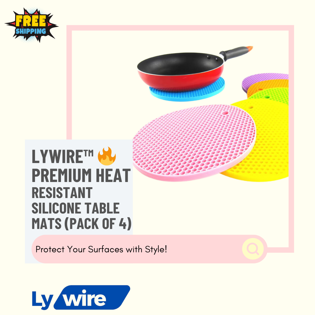 Lywire™ 🔥 Premium Heat-Resistant Silicone Table Mats (Pack of 4)