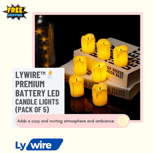 Lywire™🕯️Premium Battery LED Candle Lights (Pack of 5) – High Quality & Original