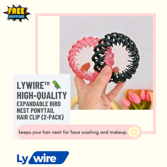 Lywire™ 🦜 High-Quality Expandable Bird Nest Ponytail Hair Clip (2-Pack)