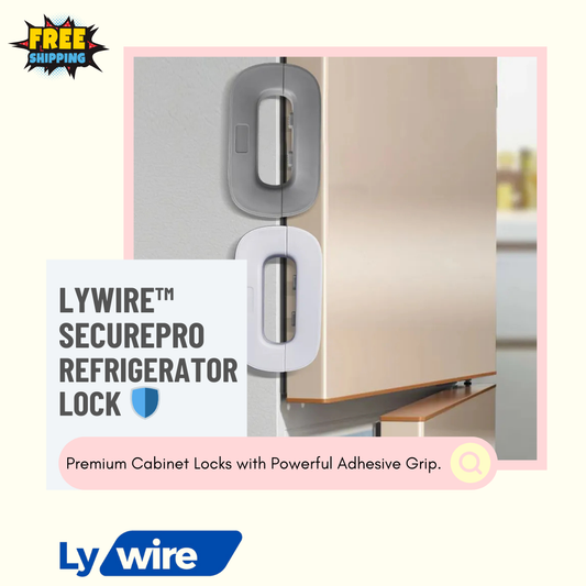 Lywire™ SecurePro Refrigerator Lock 🛡️ | Durable Cabinet Locks with Heavy-Duty Adhesive