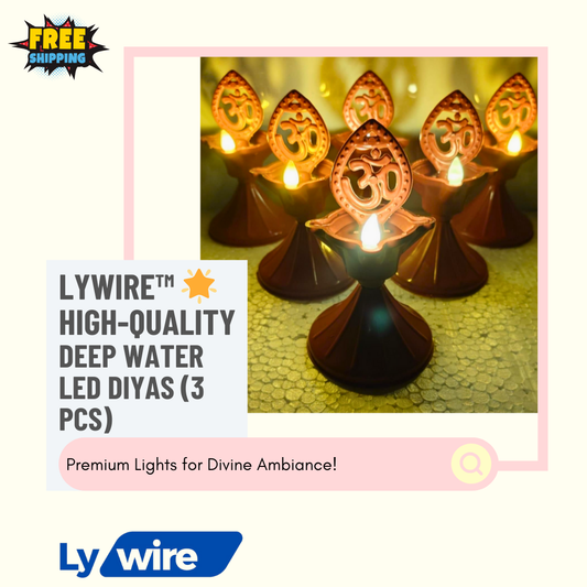 Lywire™ 🌟 High-Quality Deep Water LED Diyas (3 Pcs) – Create a Magical Floating Light Display!