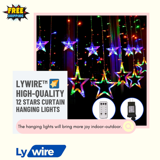 Lywire™ 🌠 High-Quality 12 Stars Curtain Hanging Lights