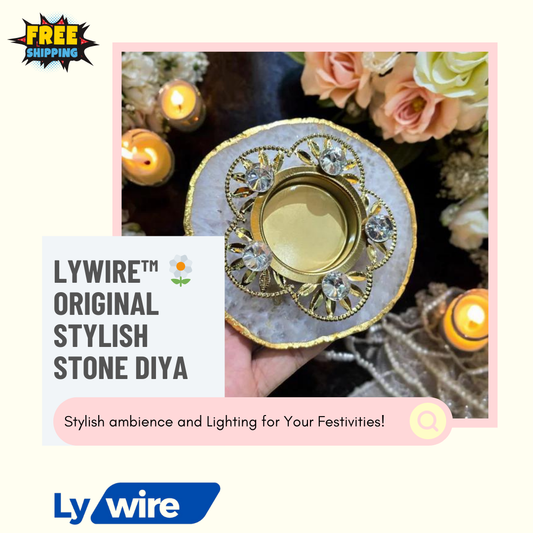 Lywire™ 🌼 Original Stylish Stone Diya - Stylish Lighting for Your Festivities!