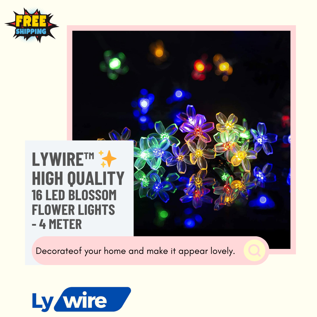 Lywire™ ✨ High Quality 16 LED Blossom Flower Lights - 4 Meter Fairy Glow!