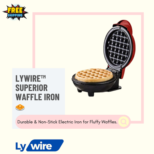 Lywire™ Superior Waffle Iron 🧇 | Premium Quality Non-Stick Electric Maker for Crisp Waffles