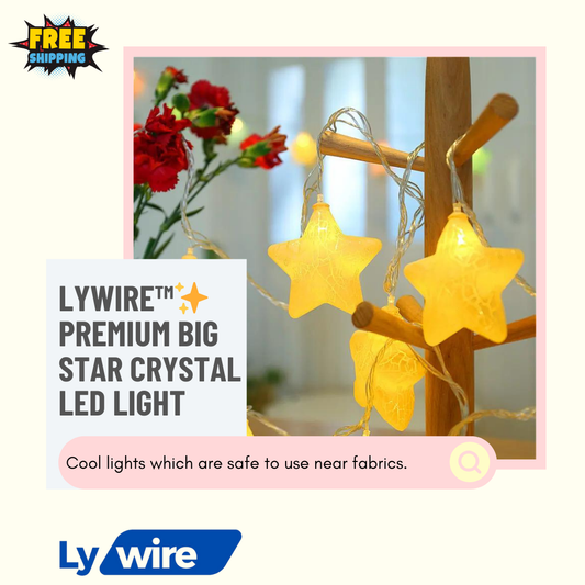 Lywire™✨ Premium Big Star Crystal LED Light – Sparkle Your Space!