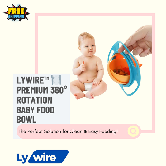 Lywire™ 🍽️ Premium 360° Rotation Baby Food Bowl