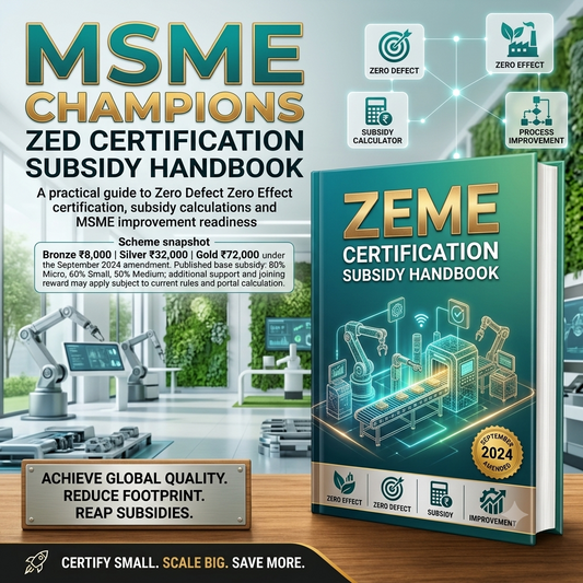 MSME Champions ZED Certification Subsidy Handbook