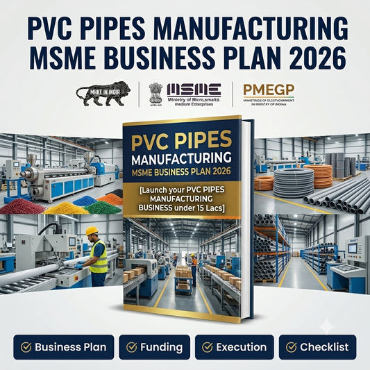 PVC PIPES MANUFACTURING MSME BUSINESS PLAN 2026
