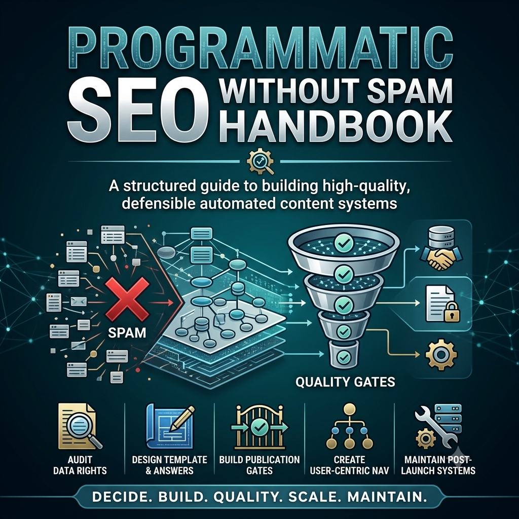 Programmatic SEO Without Spam Handbook Cover