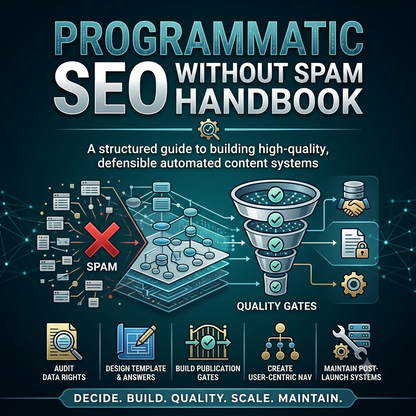 Programmatic SEO Without Spam Handbook Cover