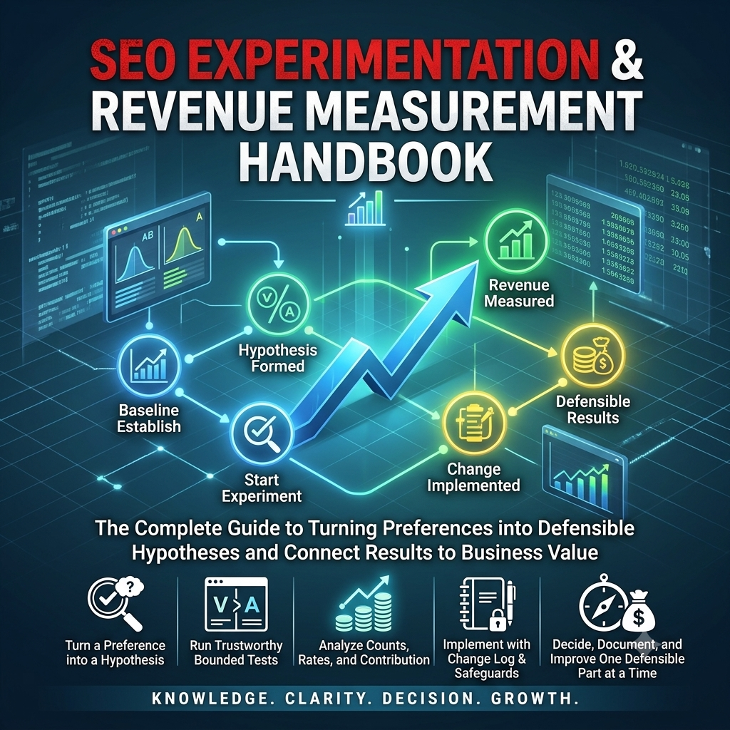 SEO Experimentation and Revenue Measurement Handbook Cover