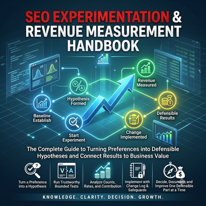 SEO Experimentation and Revenue Measurement Handbook Cover
