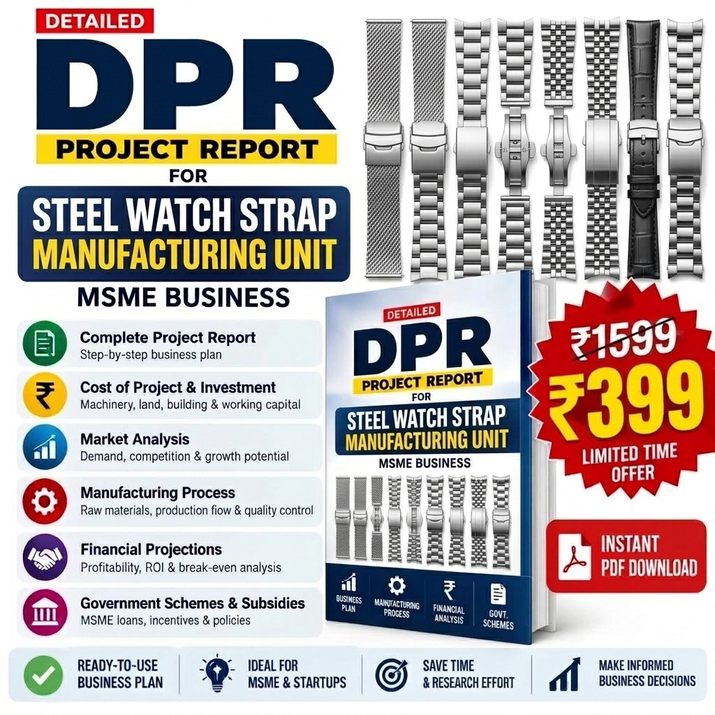 STEEL WATCH STRAP MANUFACTURING UNIT Detailed Project Report(DPR)