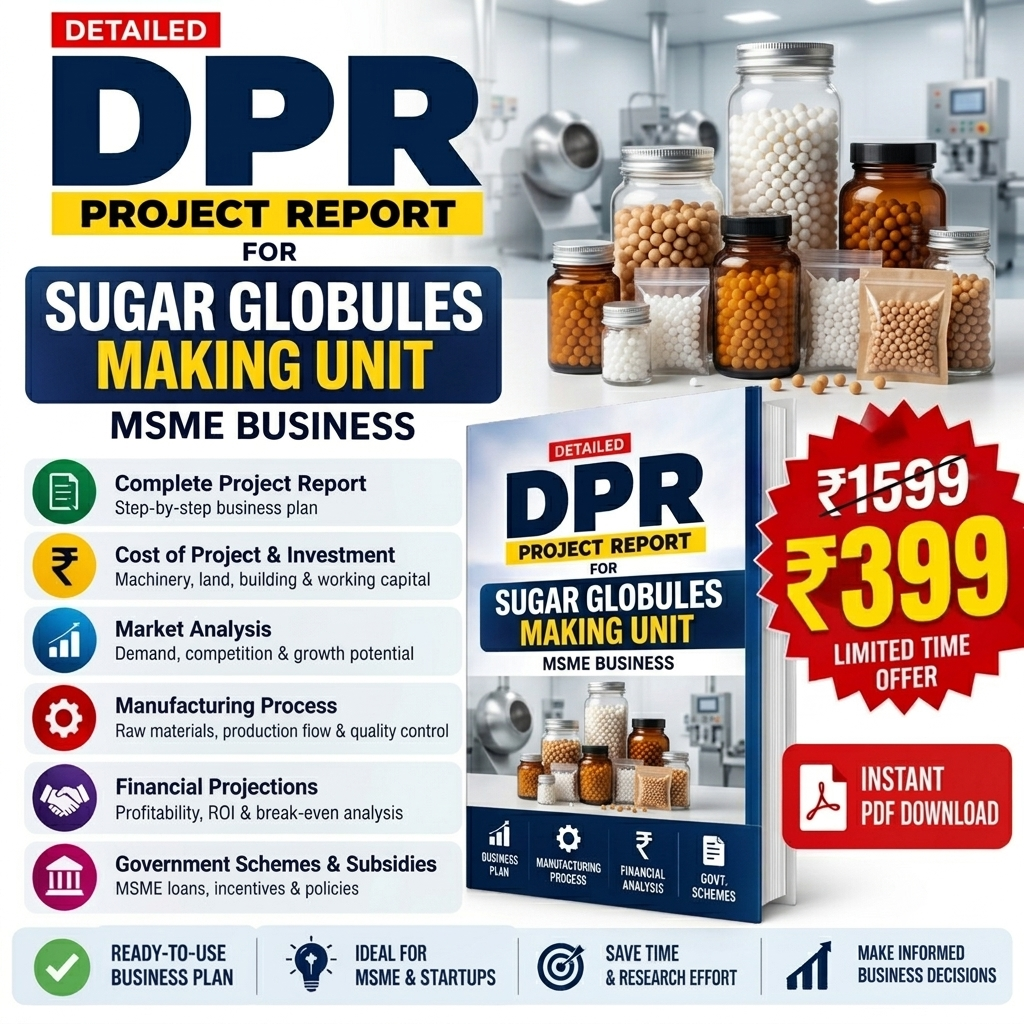 SUGAR GLOBULES MAKING UNIT DETAILED PROJECT REPORT(DPR)