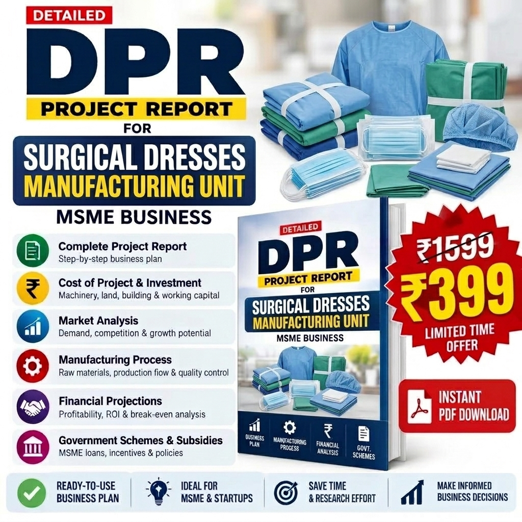SURGICAL DRESSES MANUFACTURING UNIT DETAILED PROJECT REPORT(DPR)