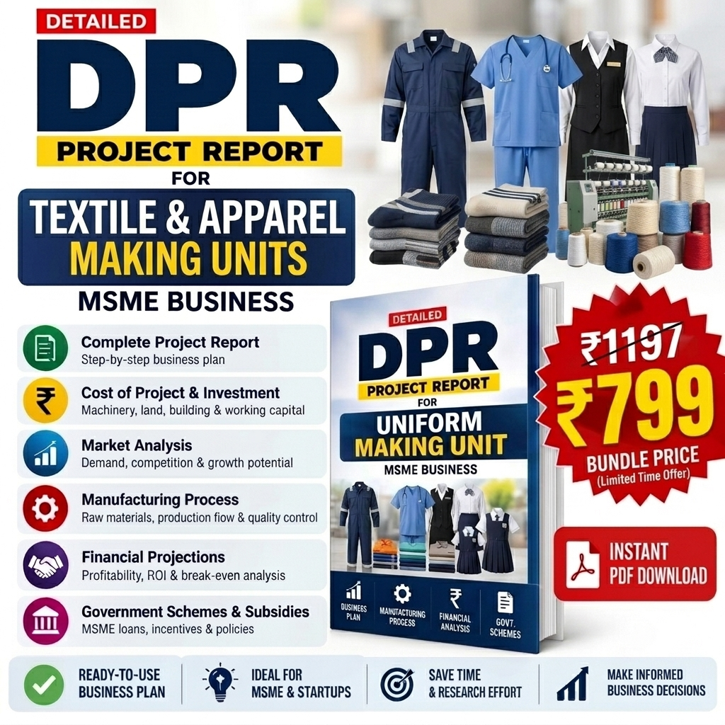 Textile & Apparel Detailed Project Report(DPR) 3-in-1 Bundle