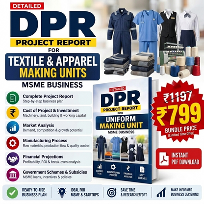 Textile & Apparel Detailed Project Report(DPR) 3-in-1 Bundle