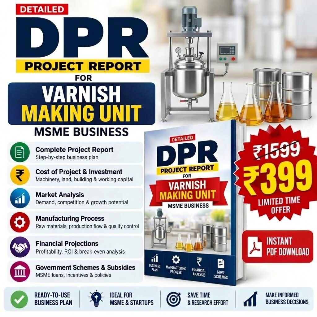 Varnish Manufacturing Unit DPR | Project Report India