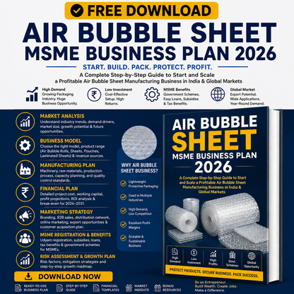 air bubble sheet manufacturing business plan 2026