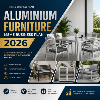 Aluminium Furniture MSME Business Plan 2026 showing modern aluminium modular kitchen and home furniture manufacturing operations.